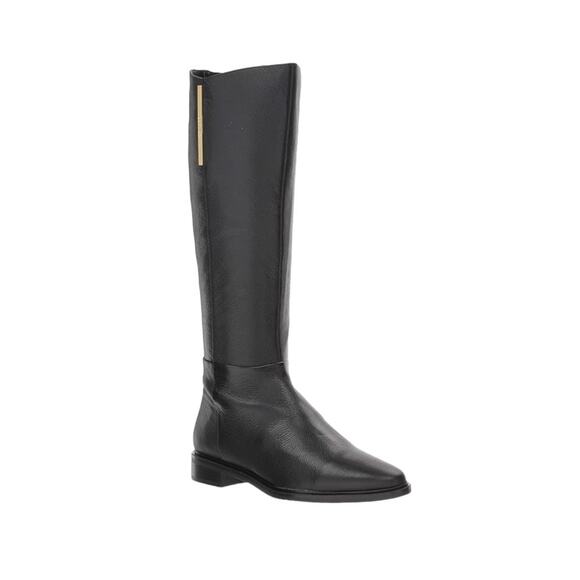 Calvin Klein Women's Francine Pebbled Knee High Riding Boots Black Size 5 1/2